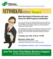Penfield Chamber email promo created by Wirlo Associates